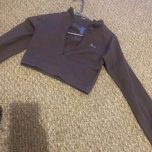 Cropped zip up shirt/jacket